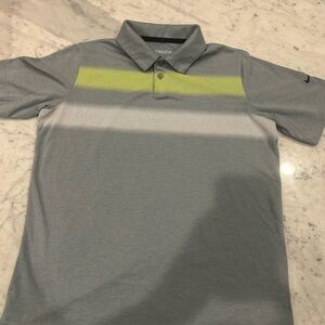 Nike Boy’s grey dry fit  Polo with Lime Accent